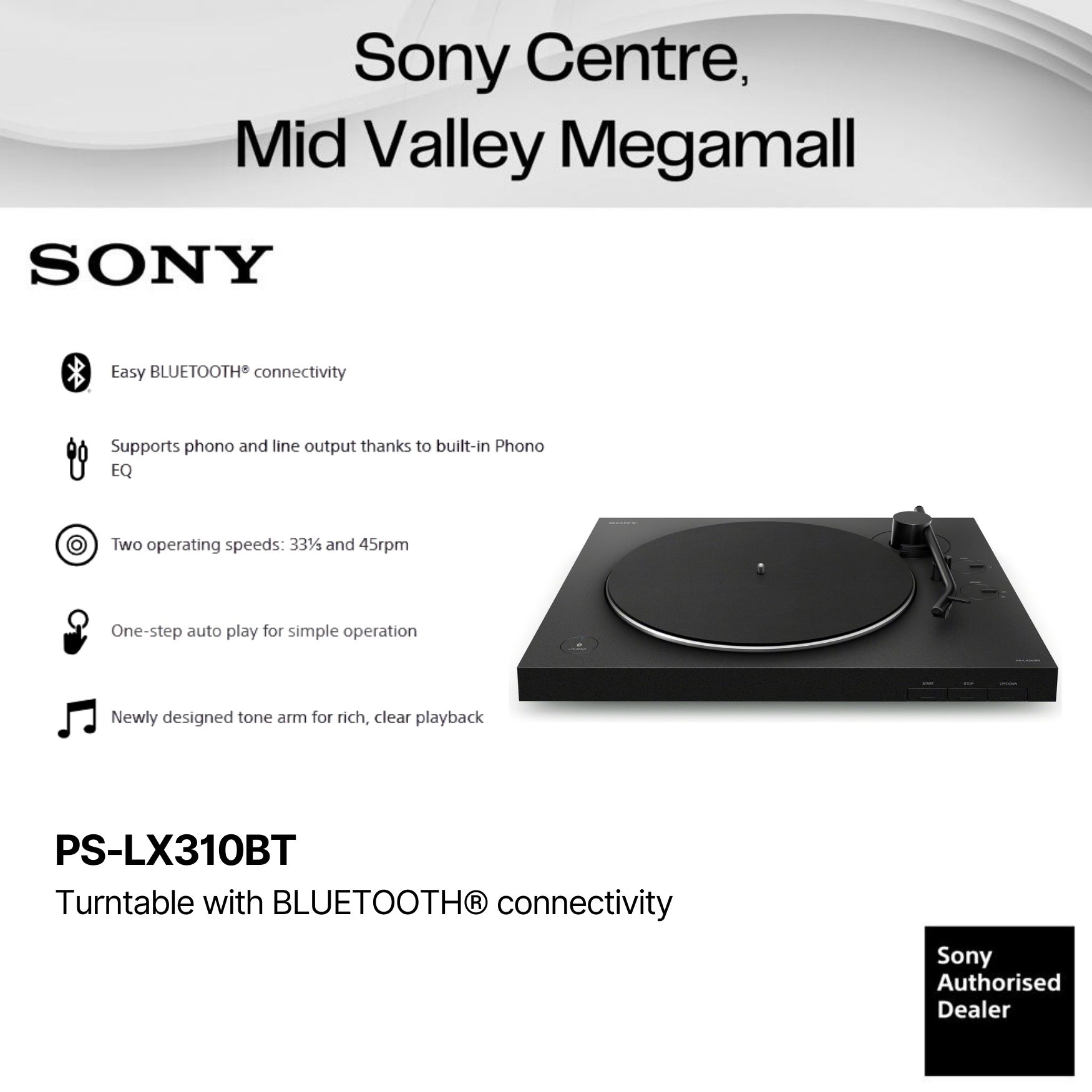 Platine vinyle Sony PS-LX310 BT