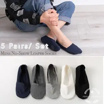 men's no show loafer socks