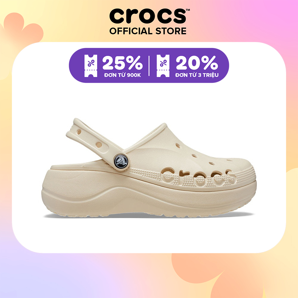 Giày Clog Nữ Crocs Baya Platform Clog - 208186-11S