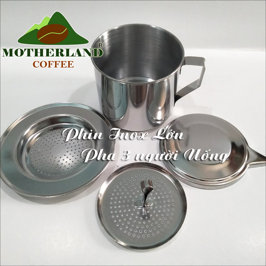 Phin Pha Cà Phê Inox Cỡ Lớn 3 Người Uống Chứa 75g Bột Cafe (Phin 9)