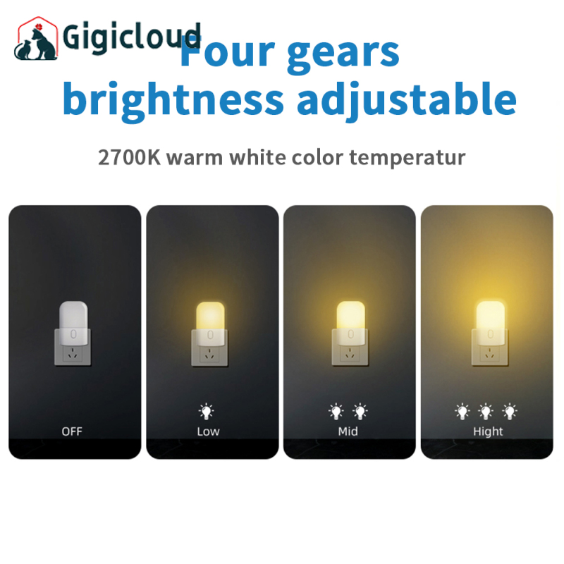 Plug In Night Light Motion Sensor Dimmable Night Light Adjustable Brightness For Bedroom Bathroom Kitchen Hallway Stairs