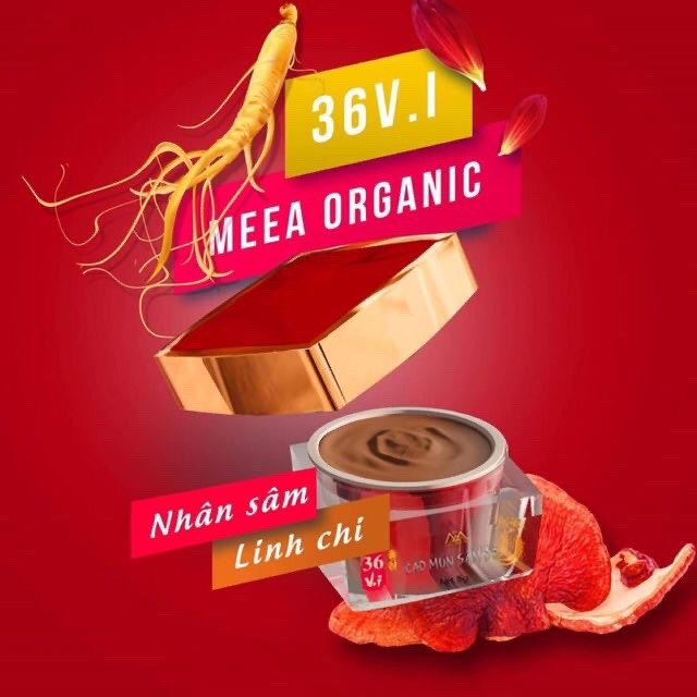 Cao mụn sâm đỏ 36 vị - meea organic Hủ Mini 5Gr
