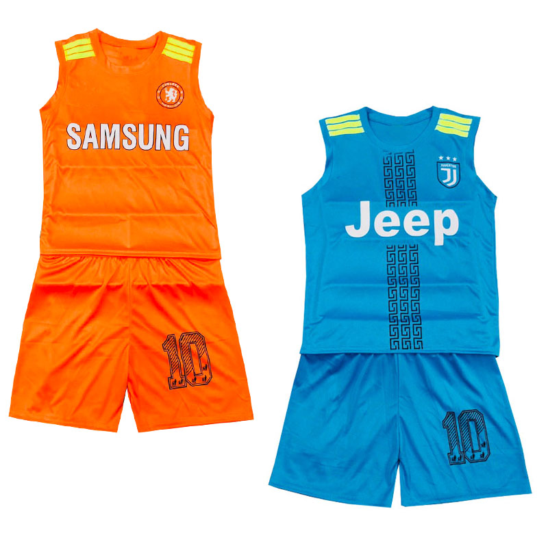 [HCM]Set 2 Bộ Đồ thể thao trẻ em đồ ngắn tay cho bé ngày hè thời trang bóng rổ đồ đá bóng sát nách cho bé từ 25- 40kg-2 màu khác nhau