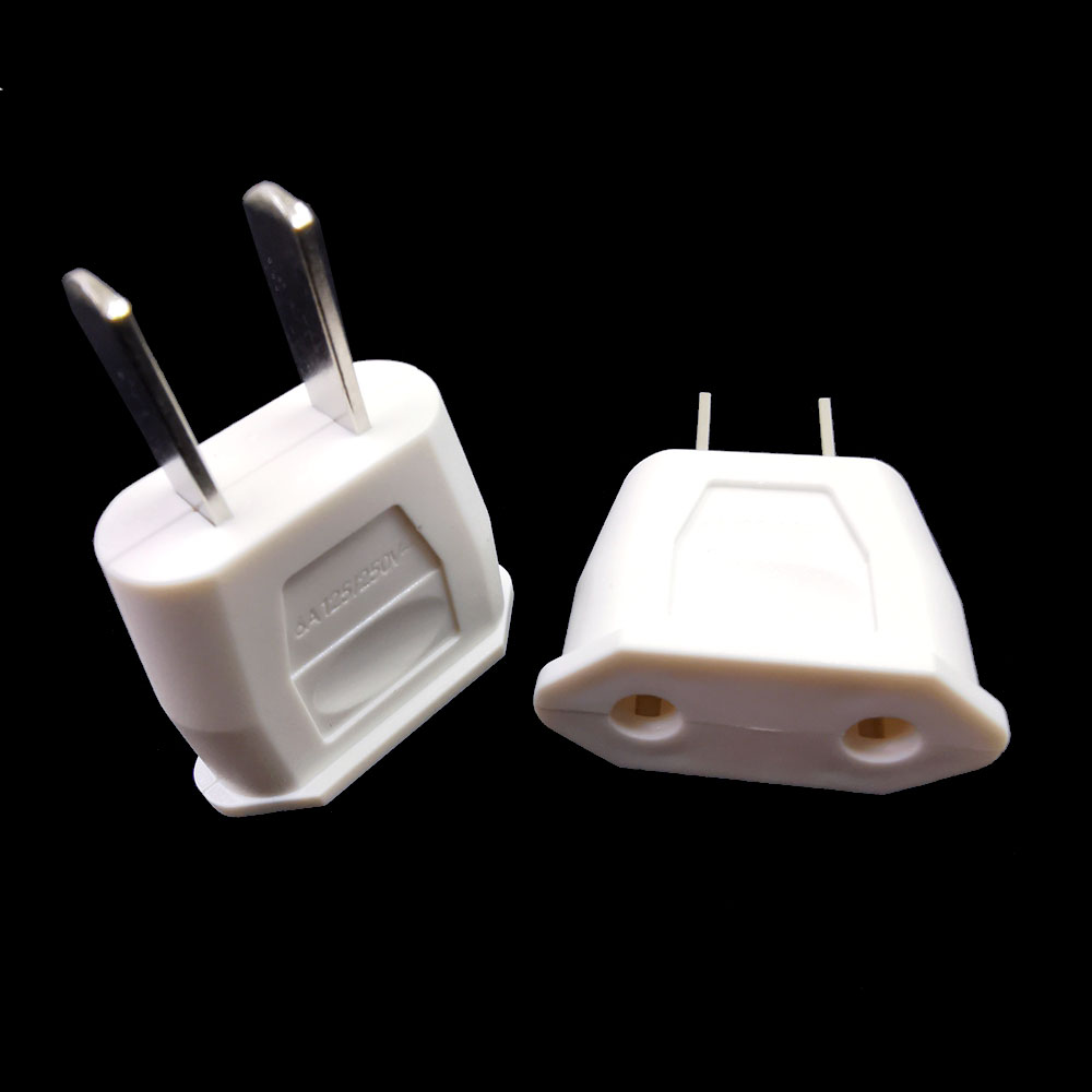 2Pcs%20Travel%20Plug%206A,%20European%20Inlet%20to%202-falt%20pins%20Outlet%20Adapter,%20CE%20Certificated%20Electrical%20AC%20Power%20Plug%20-%20Image%205