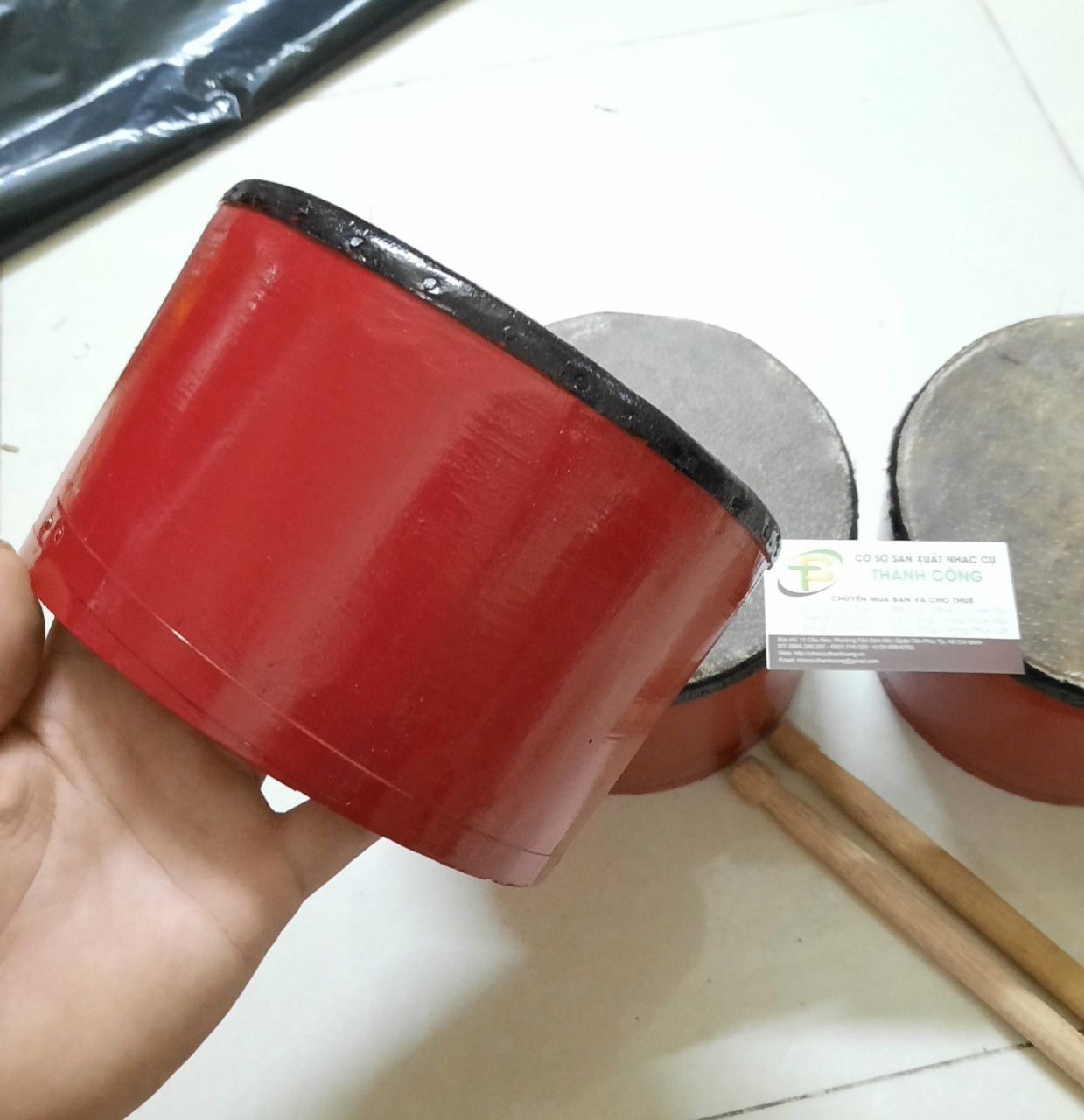 trống lân gỗ cho bé đk 18cm ( Cắt Viền )