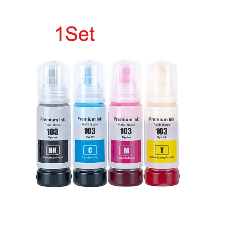 【Exclusive Offer】 4*70ml 103 Premium Refill Ink For Epson 103 Ecotank L3160 L3210 L3211 L3250 L3251