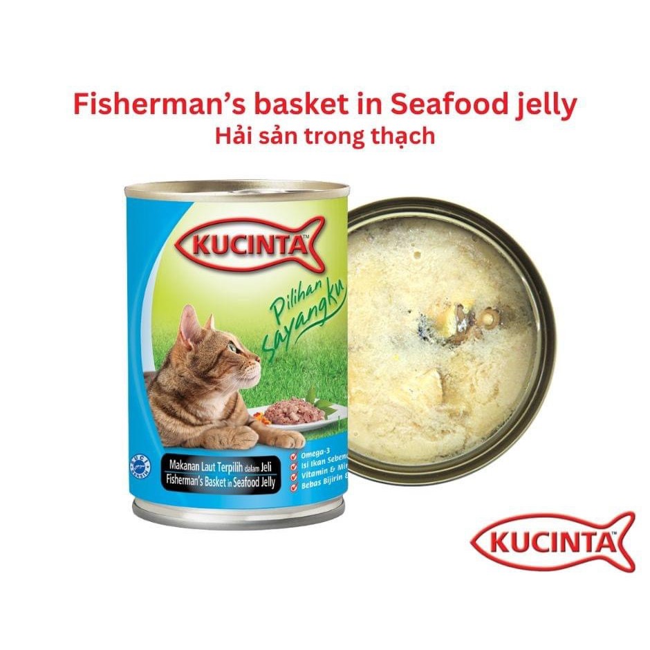 Pate cho mèo Kucinta, Pate cho mèo từ thịt thật lon 400g