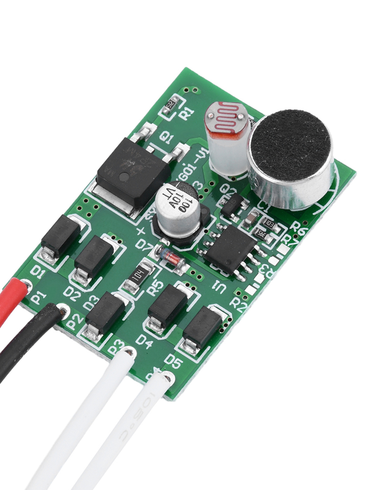 FocusAi Ac220V Voice Sensor Switch Controller Automatic Voice Sensor Detector Switch Voice Activated Switch for Ceiling Light Panel Light Downlight Incandesce