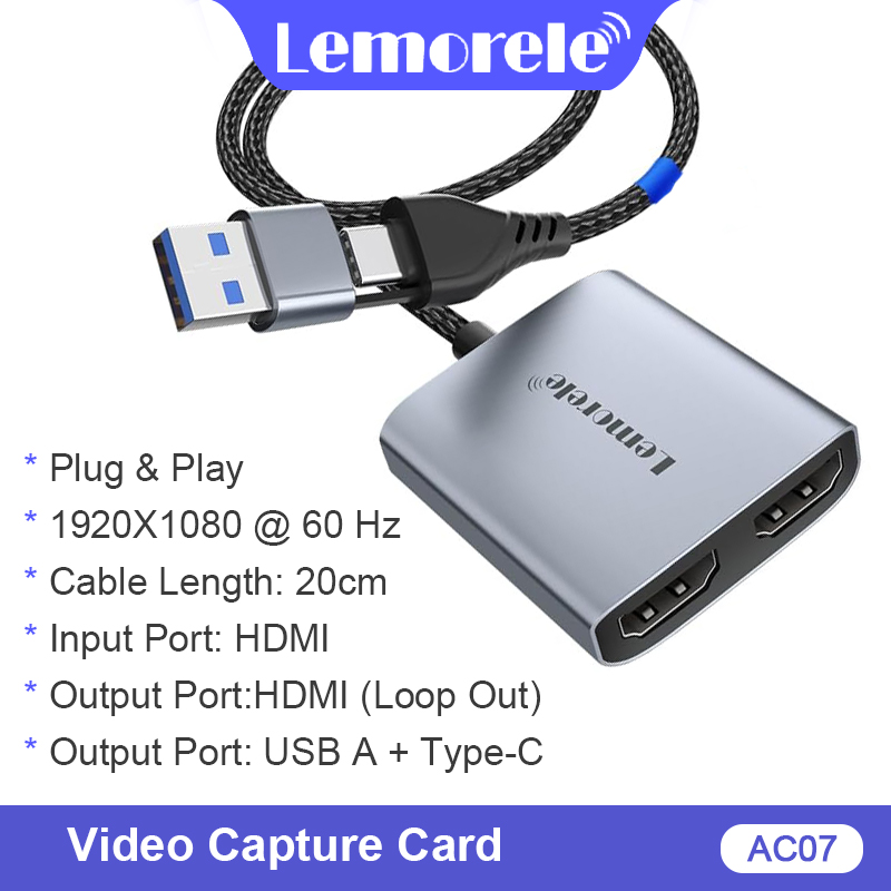 Lemorele Video Capture Card Nintendo Switch Dock Usb C Game Lemorele Video Capture Card Nintendo Switch Dock Usb C Game