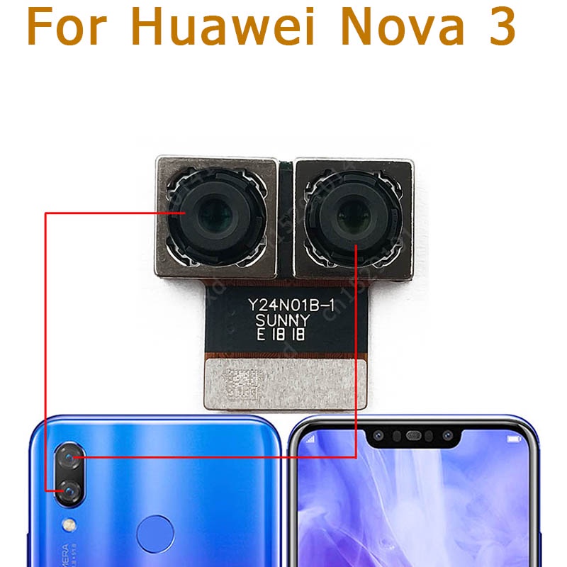 Cho Huawei Nova 3 3i 3E 4E ban đầu phía trước phía sau xem camera phía sau chính phải đối mặt với phía trước mô-đun máy ảnh Flex thay thế phụ tùng