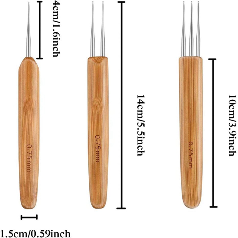 Dreadlock Crochet Hooks - Dread Lock Tool Set,Latch Hook Crochet Needle Set for Braid Hair,Carpet Making and Other Craft