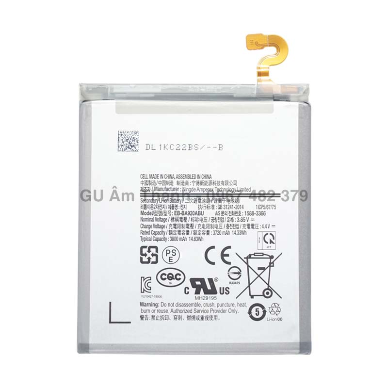 Pin cho samsung galaxy a9 2018 a920f dung lượng 3800mah zin máy