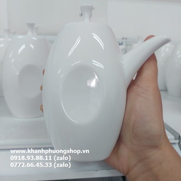 Bình đựng nước chấm sứ Minh Long - bình đựng nước chấm bằng sứ