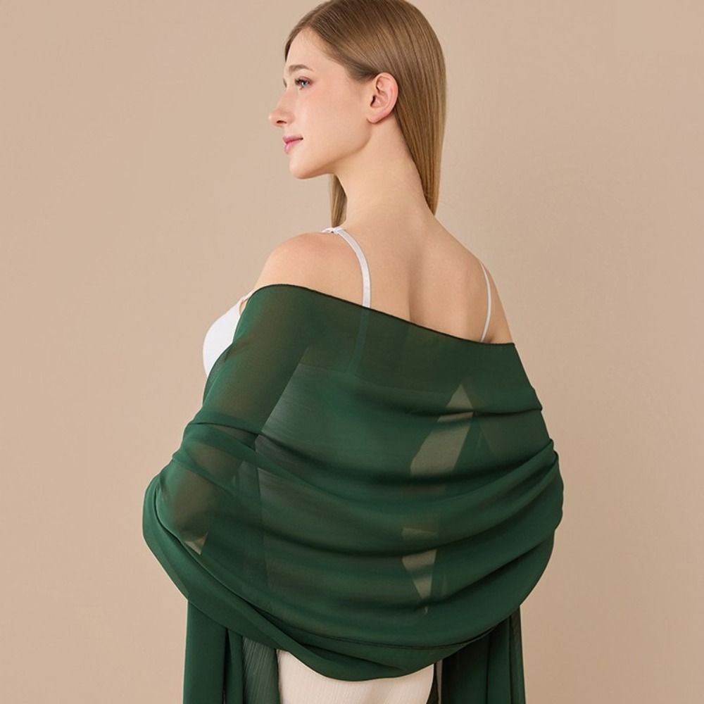 Elegant%20Chiffon%20Chiffon%20Shawl%20Long%20Lightweight%20Fabric%20Wedding%20Party%20Shawl%20Bridesmaid%20Shawl%20Bridal%20Party%20-%20Image%204