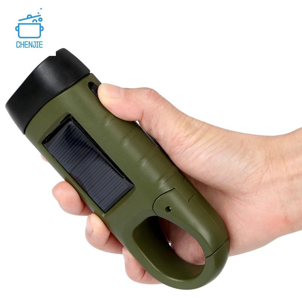 Hand Crank Solar Led Torch Flashlight Rechargeable For Camping_voghion.com