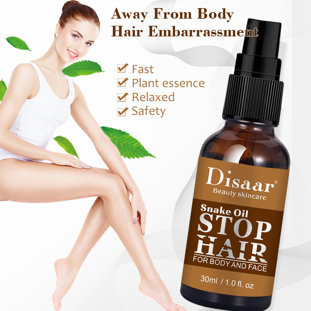 Natural Snake Oil Hair Growth Inhibitor Stop Hair For Body and Face Leg  Armpit Bikini Painless Gentle Hair Remover Spray for Underarm Arm Leg  Bikini Areas Non-irritating Hair Inhibitor for Men Women |