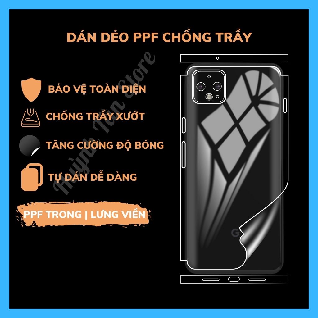 Miếng dán PPF cho google pixel 4 pixel 4xl bảo vệ toàn diện (Tặng 1 Miếng Dự Phòng).