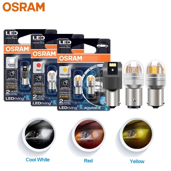 Đèn hậu (phanh, stop) Led Osram S25 P21/5 - Bảo hành 2 năm