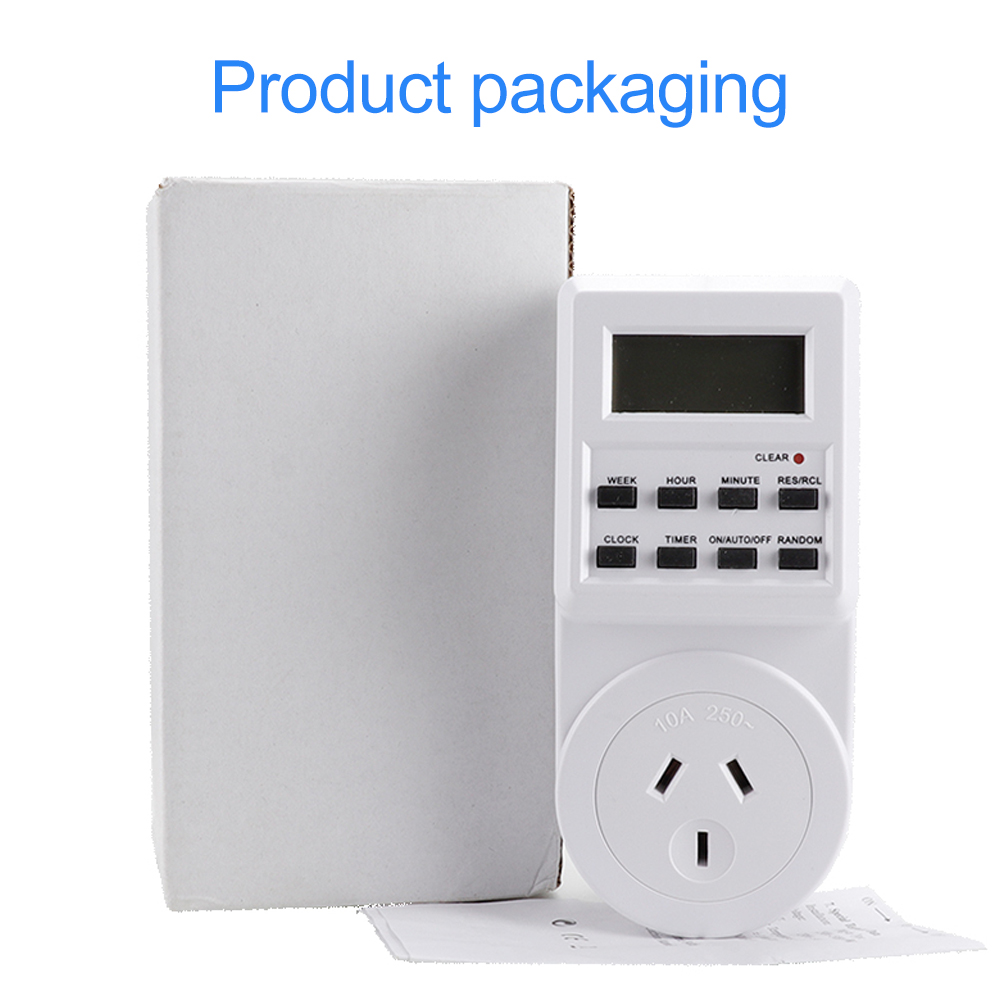 Eu Uk Au Plug Digital Weekly Programmable Electrical Wall Plug-In Power Socket Timer Switch Outlet Time Clock 220v 110v Ac. 