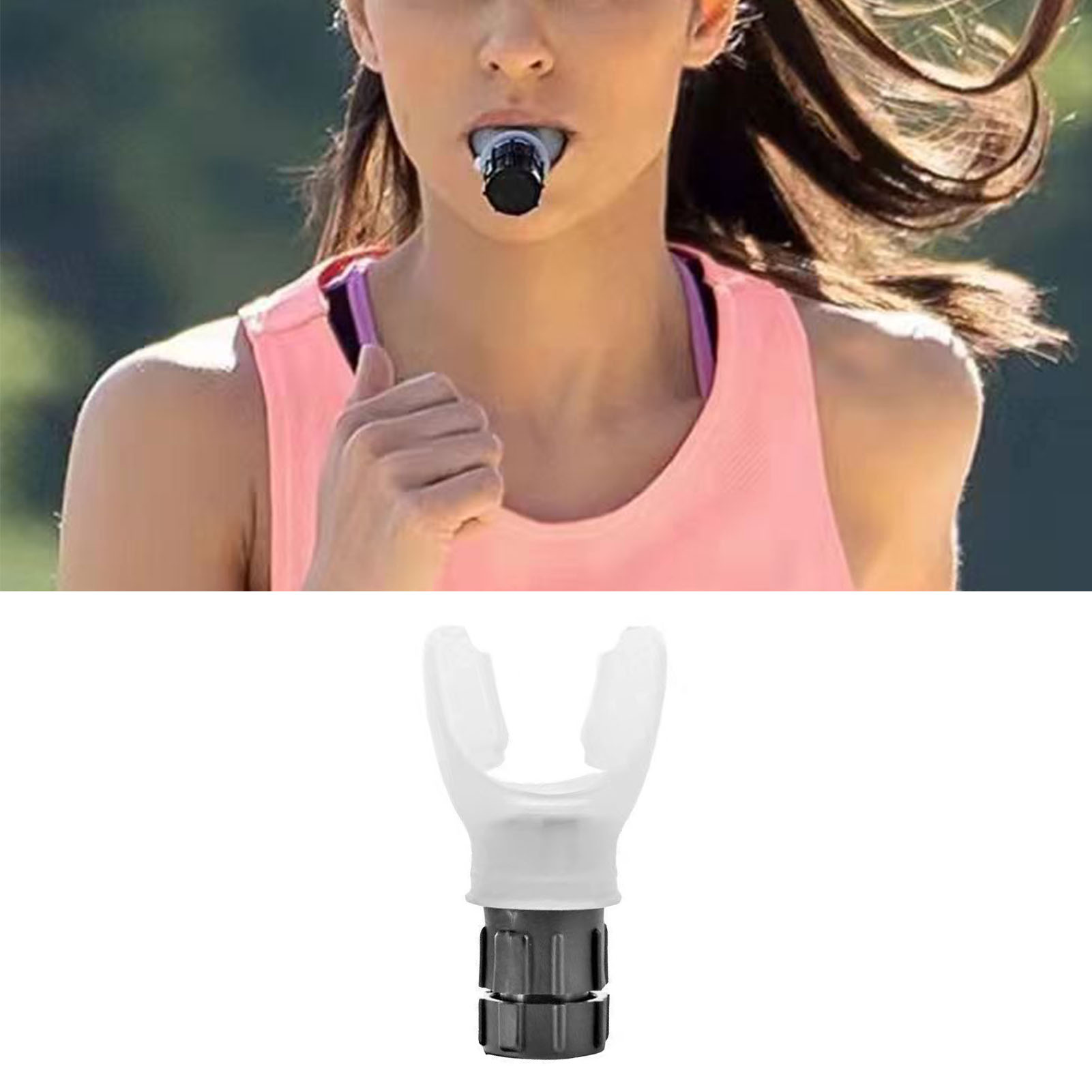 [Likelyhood] 5x10cm Portable Lung Exerciser Expander Device Lung Capacity Abdominal Breathing Exercise Trainer Adjustable Resistance With Silicone Mouthpiece