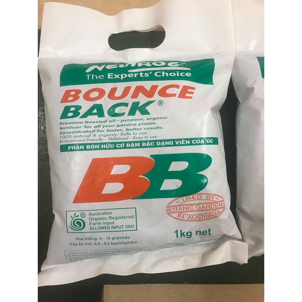 Bounce Back 1kg Phân hữu cơ Úc BB đậm đặc dạng viên