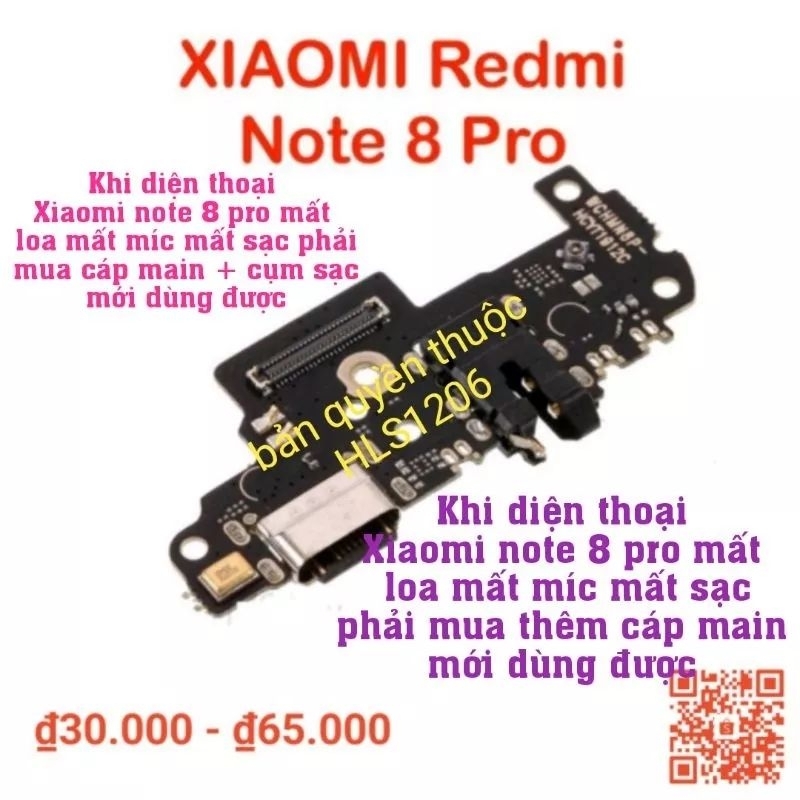 Cụm sạc xiaomi Note 8 Pro