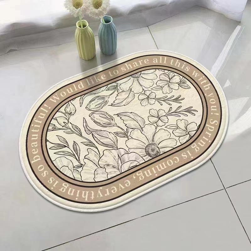 Cashmere-like mats Absorbent mats at the entrance of bathroom Household floor mats