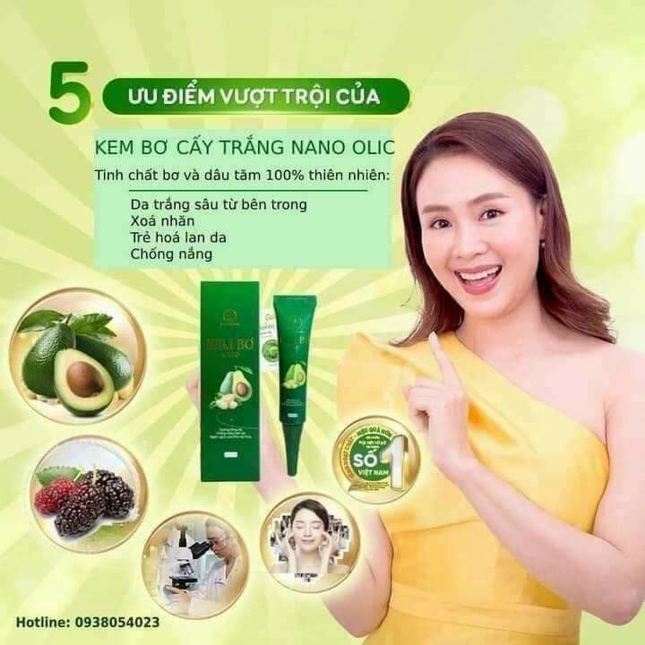 [CHÍNH HÃNG] KEM BƠ CẤY TRẮNG NANO OLIC MẪU MỚI