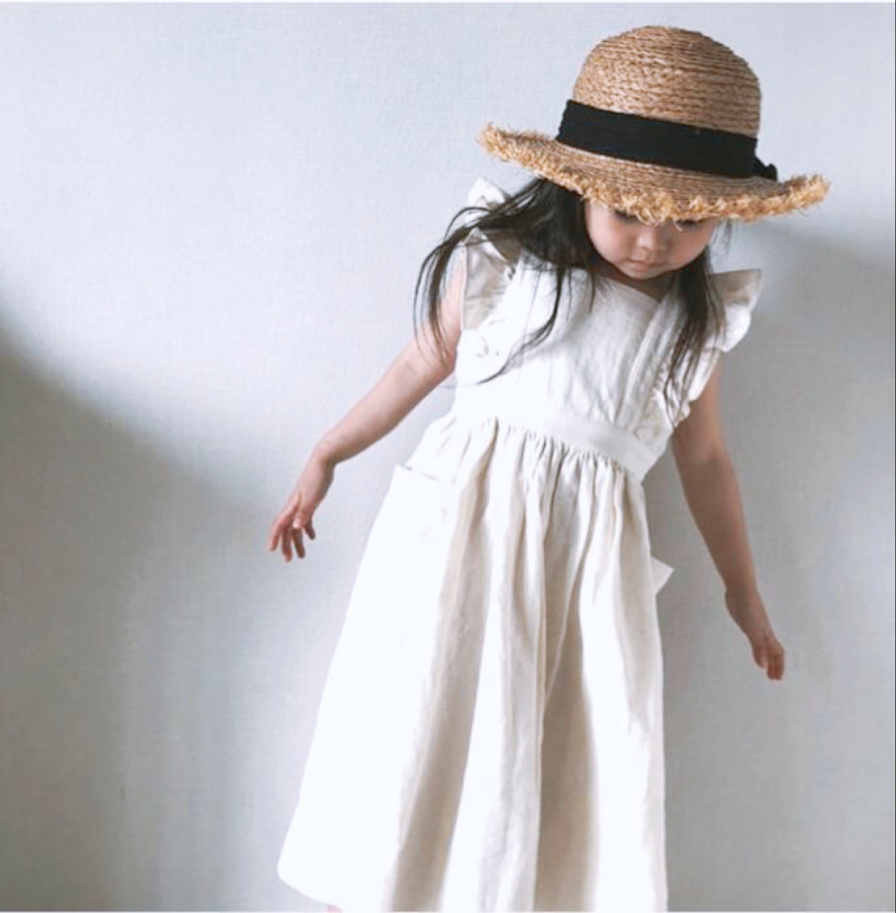 Váy Đầm Thô Trắng ZARA Tay Bồng