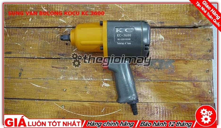 [HCM]Máy vặn bu lông 2 búa 1/2 inch Kocu KC-3600