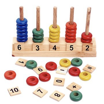 Đồ toy Abacus learning count đến 10, đồ play table computer learning to count number intelligent educational toys for kid