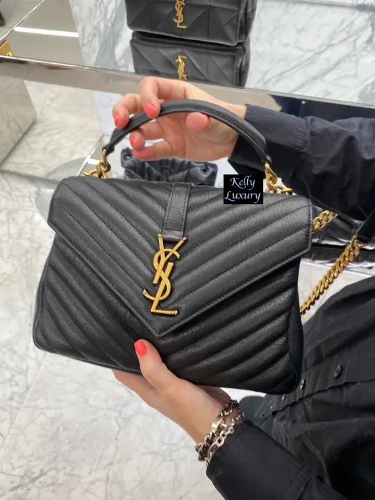 ysl medium college bag black