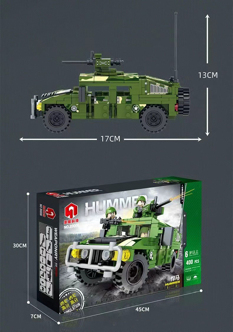 Bộ lắp ráp xe địa hình HUMMER 89006 đồ chơi lắp ráp