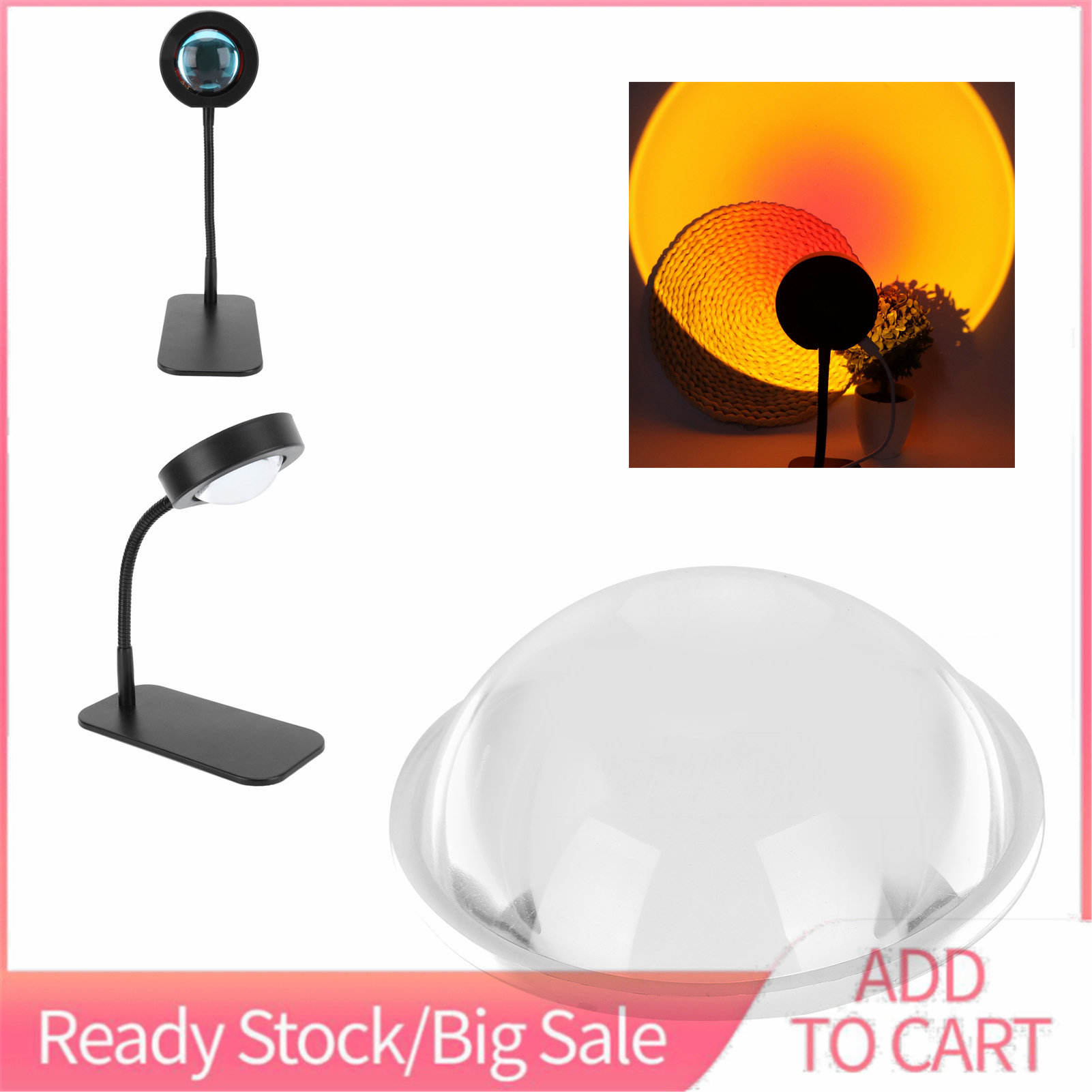 Convex glass lens about 60mm / 2.4in led optics lens converging on light rays
