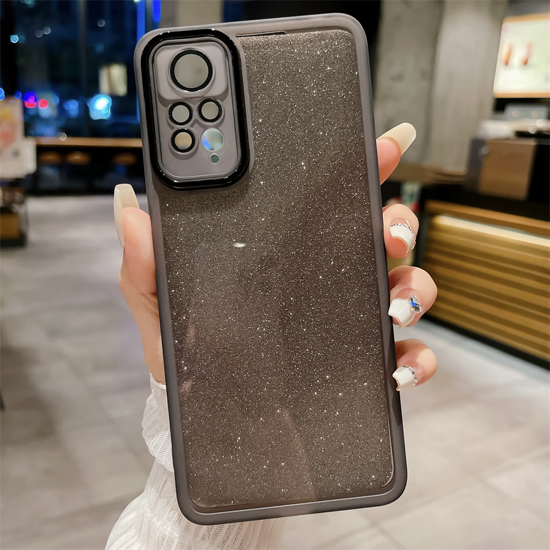 Casing for Redmi Note 11s / Redmi Note 11 / Redmi Note 11 Pro / Redmi Note 10s / Redmi Note 10 / Redmi Note 10 Pro Luxury Laser Glass Lens Film TPU Shockproof Soft Phone Case