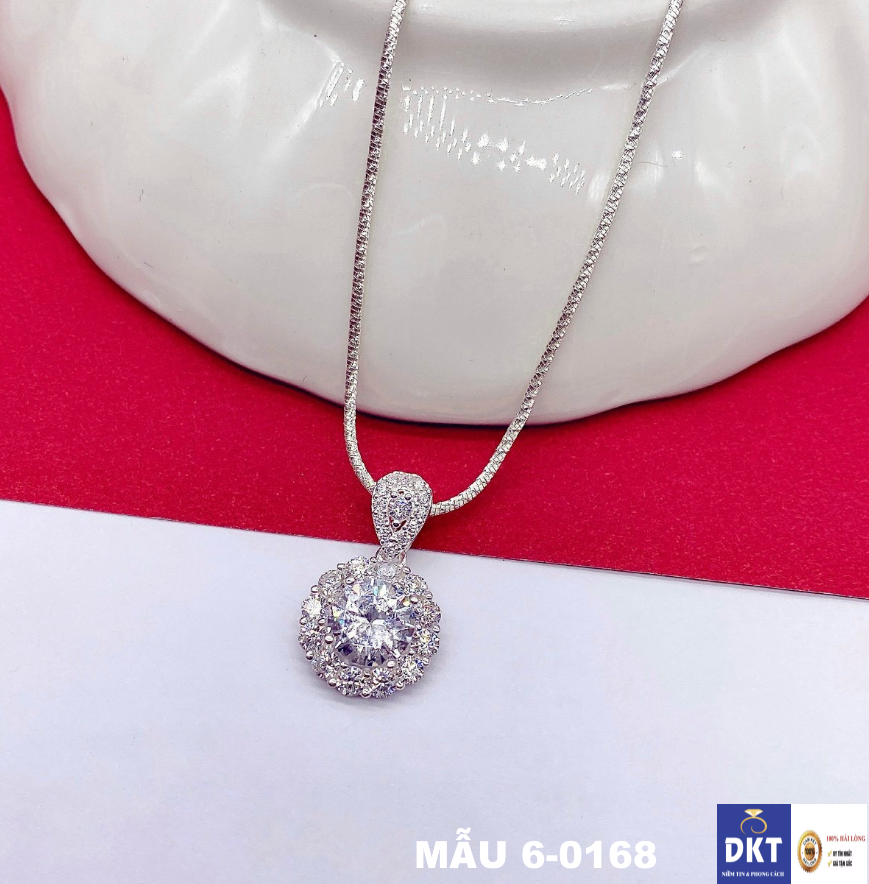 🍁 Bộ dây chuyền đính đá thời trang bạc 925 ,hàng tuyệt đẹp,trang sức DKT-SILVER