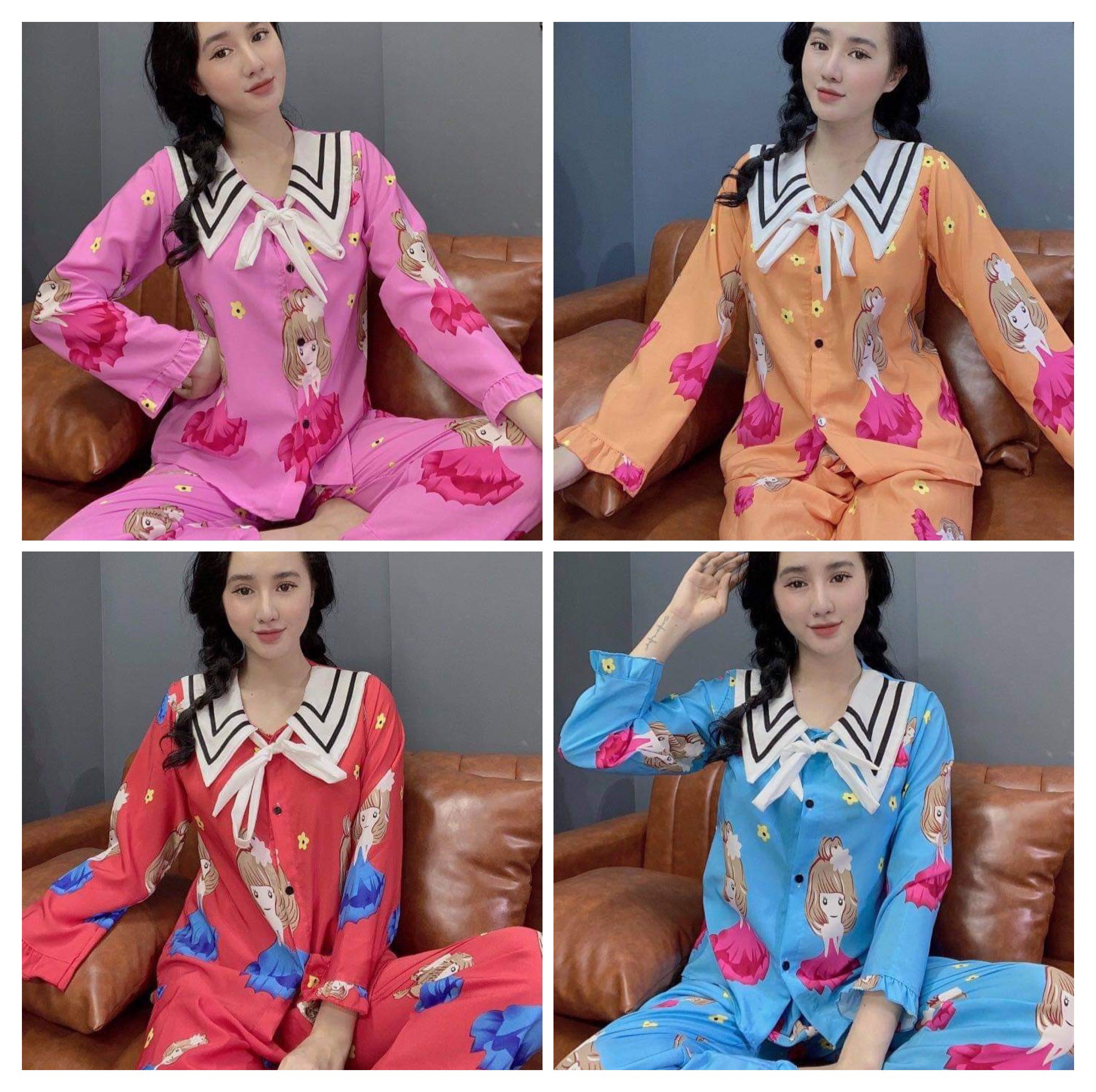 [HCM][ XÃ KHO 3 NGÀY ] BỘ PIZAMA TAY DÀI QUẦN DÀI TIỂU THƯ