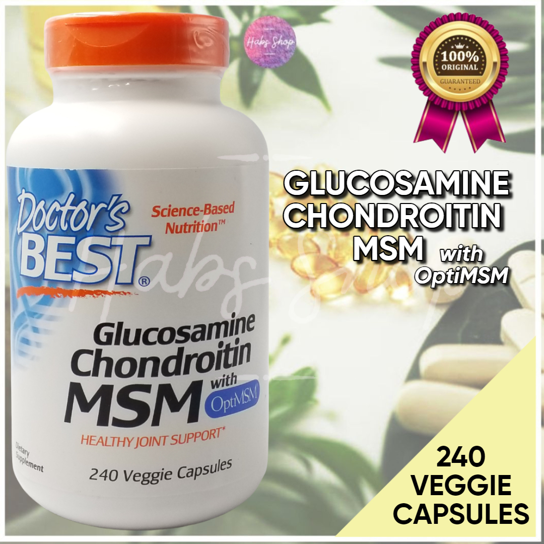 Doctors Best Glucosamine Chondroitin MSM with OptiMSM 120 Veggie Caps