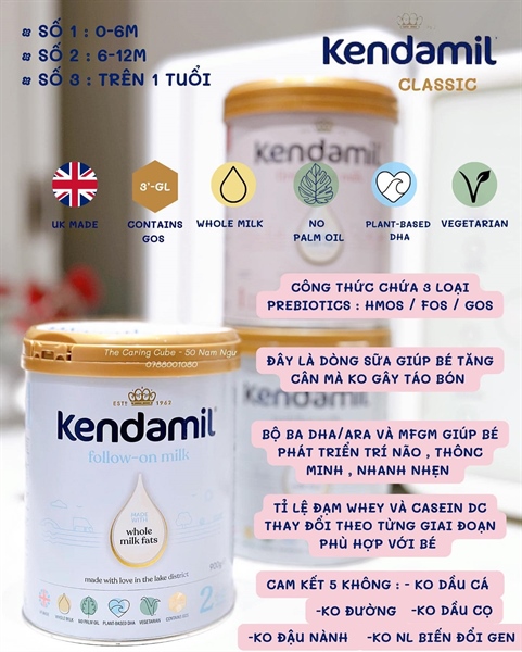 Sữa Kendamil Organic 800g (lon)