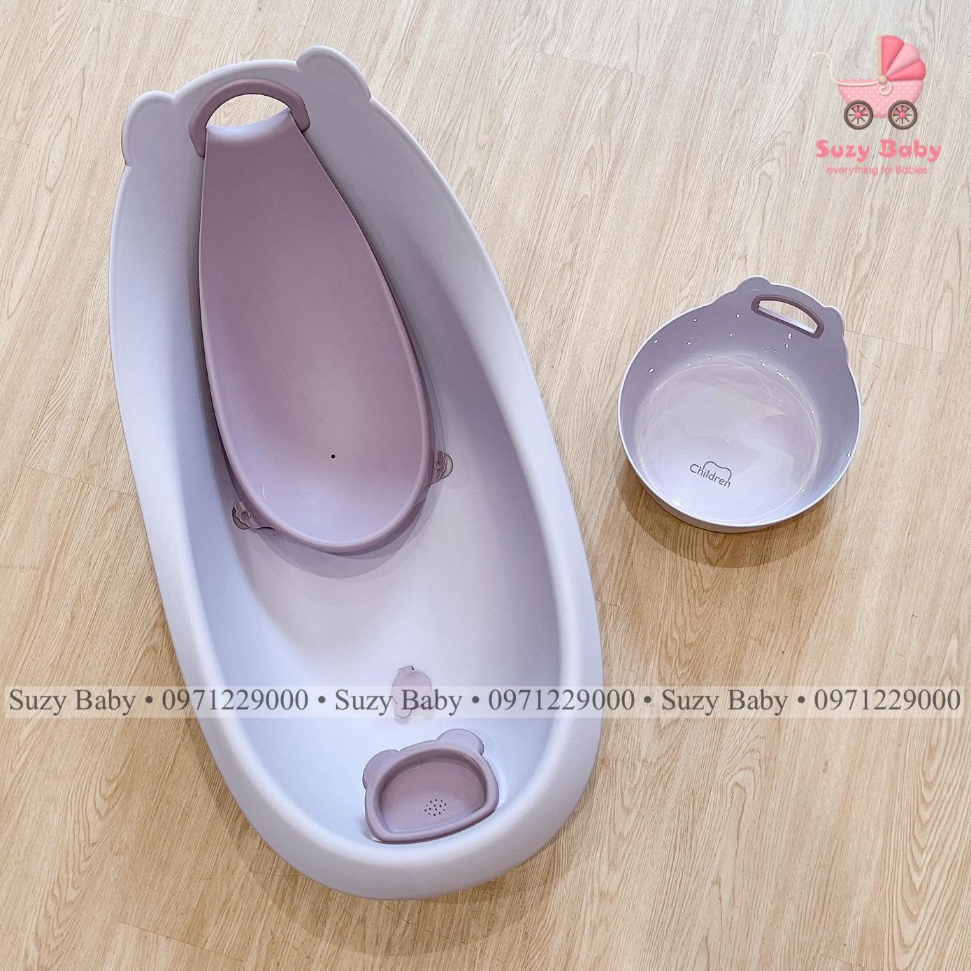 Chậu tắm phi thuyền hình gấu cho bé