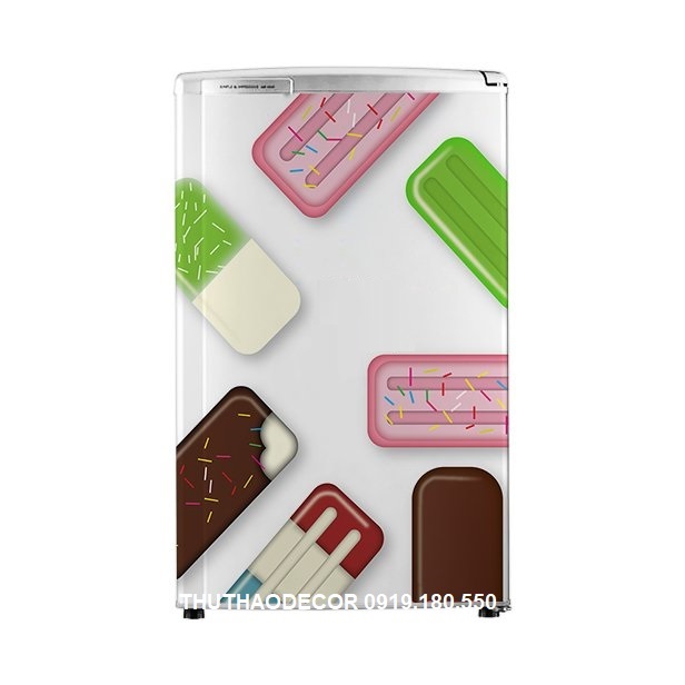[HCM]Giấy Decal Dán Tủ Lạnh KEM MÁT LẠNH - THUTHAODECOR