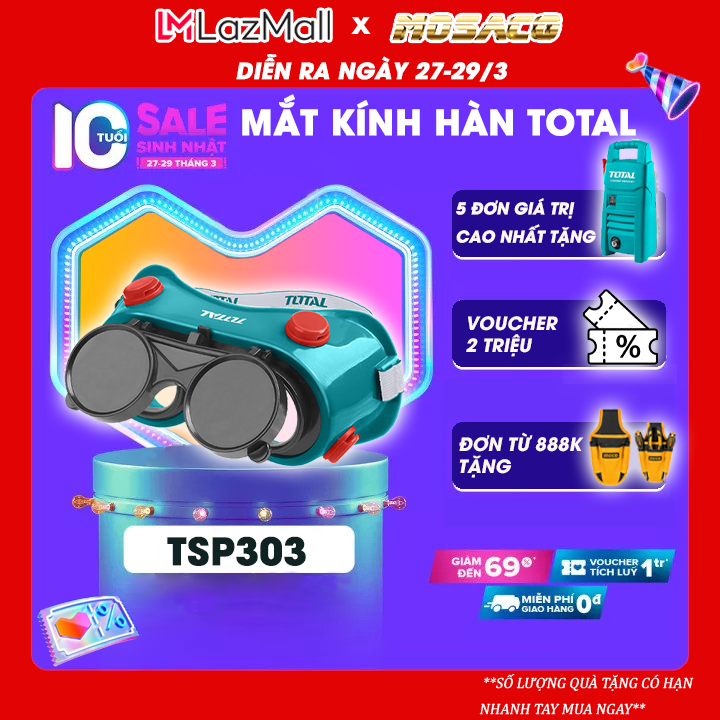 Welding goggles 2 layer total TSP303 40/t. Eye glasses welding is protection instrument eye part is very important with the mechanic welder making Iron Door Safety compact Smart & easy to use-life warranty 6 months-mosaco