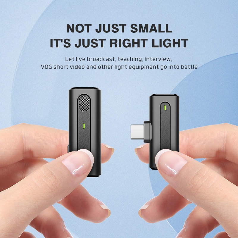 ♥ Cá Tuyết ♥ M9 Wireless Mic Plug&Play 2.4G với micrô có thể mang theo bên mình