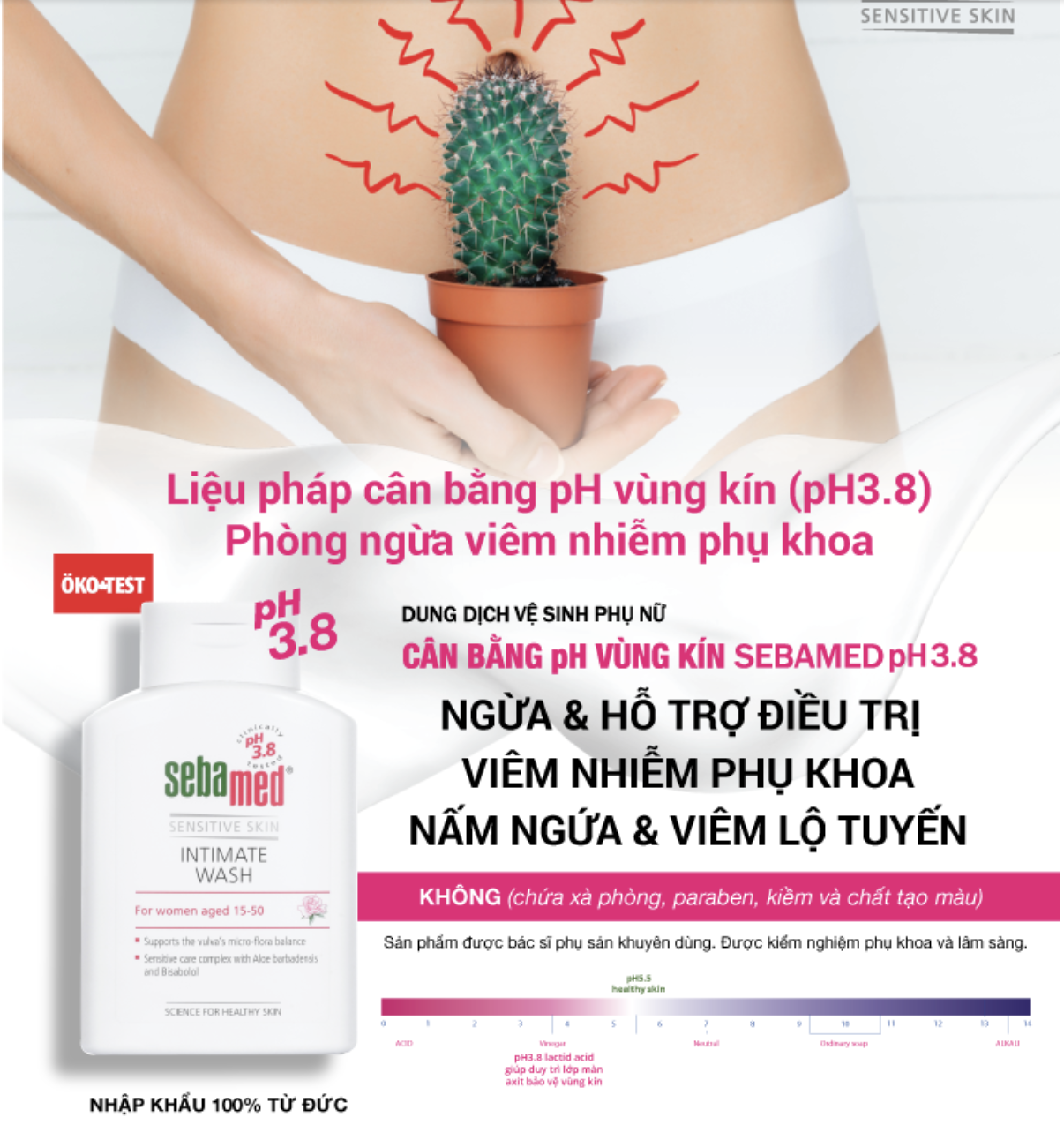[ 50ml/200ml] Dung dịch vệ sinh phụ nữ Sebamed Intimate Wash pH 3.8