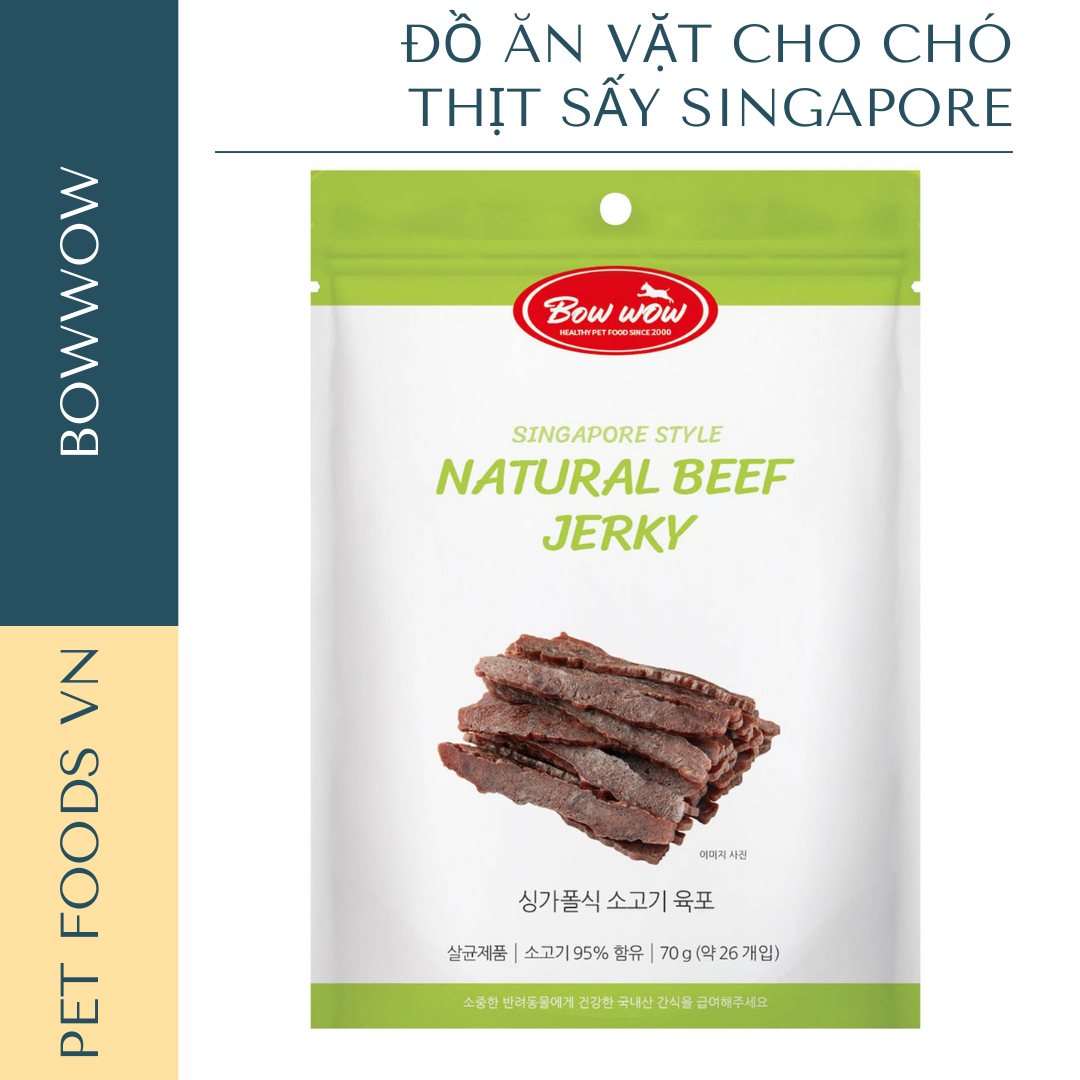 Thịt sấy kiểu Singapore cho chó BOWWOW 70g