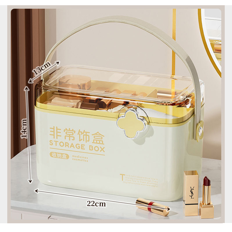 Cosmetics storage box Desktop skin care products dustproof large capacity household organizer Light luxury dresser storage shelf