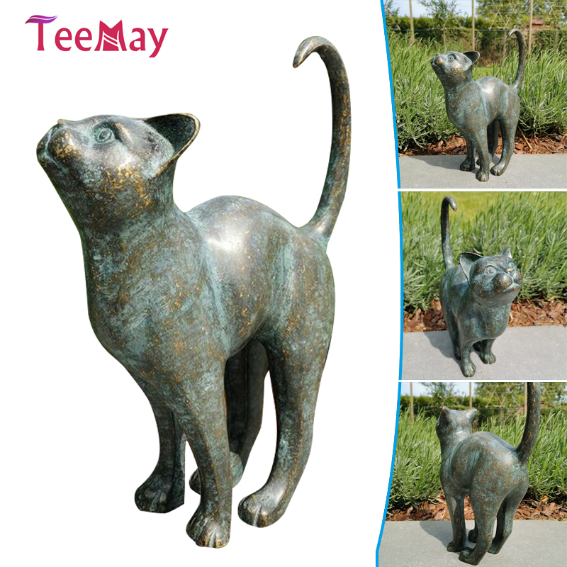 Teemay Cat Statue Garden Cat Statues Outdoor Decor Cat Statues Home Decor