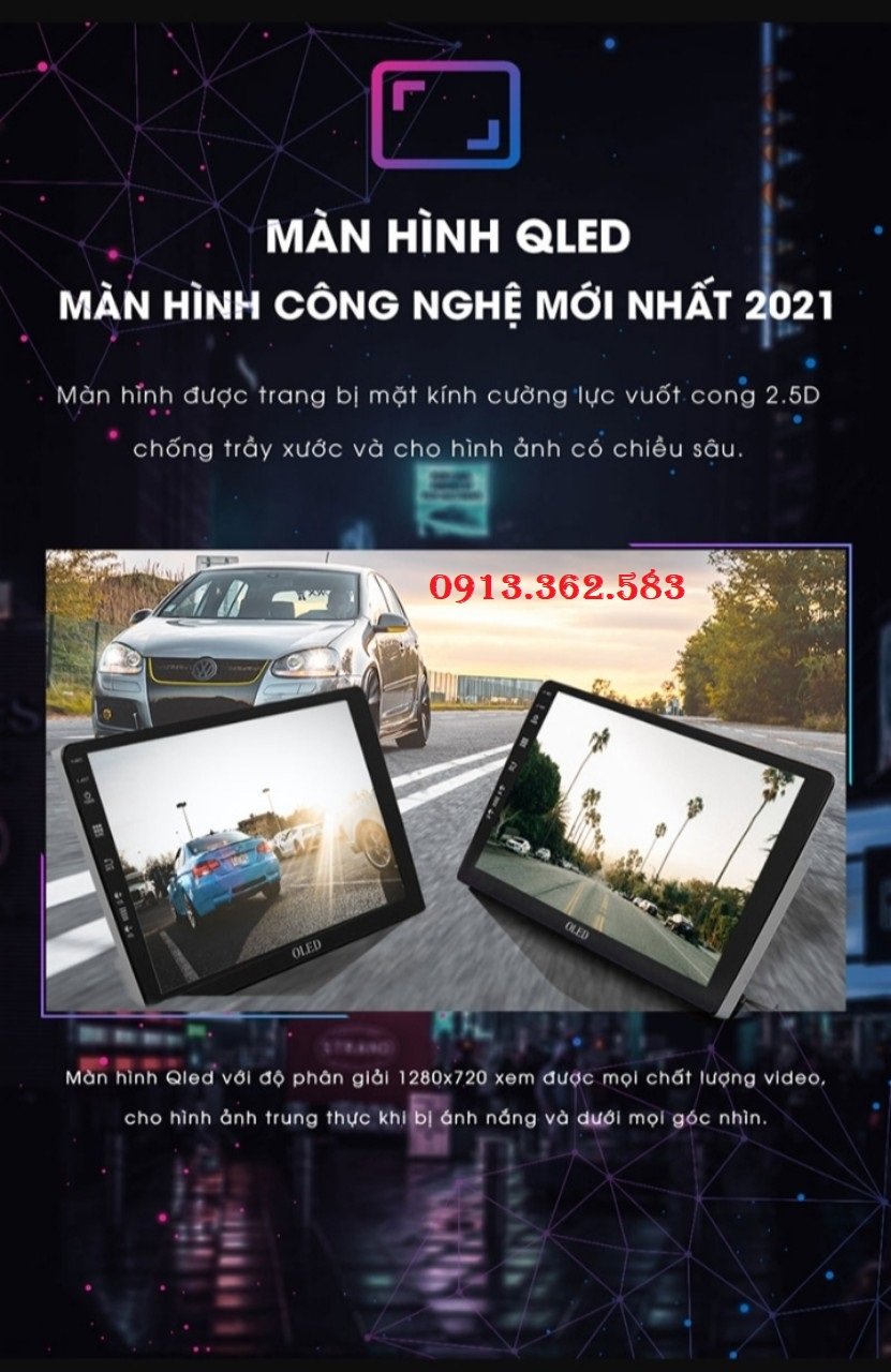 Màn Hình Ram 2GB Rom 32GB quản tạt nhiệt , chip xử lý đa năng 8 nhân chia đôi màn hình tốc độ cao, hệ điều hành Android 10 mới nhất, lắp sim trực tiếp thu phát wifi UY TÍN 166