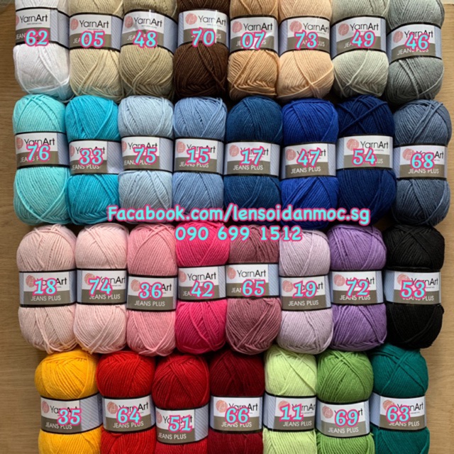 Len YarnArt JEANS PLUS Thổ Nhĩ Kì (cuộn 100gr)