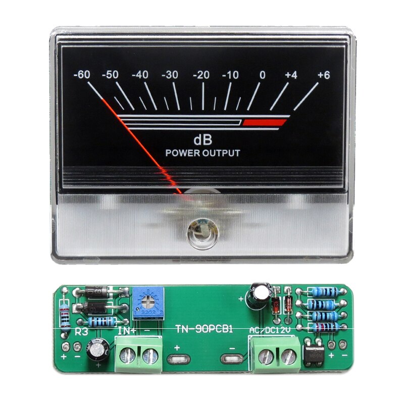 VU Level Meter Stereo Preamp Tube Amplifier Board Indicator DB Preamp Audio Power Meter With Driver Backlit Pointer Electrical Circuitry Parts